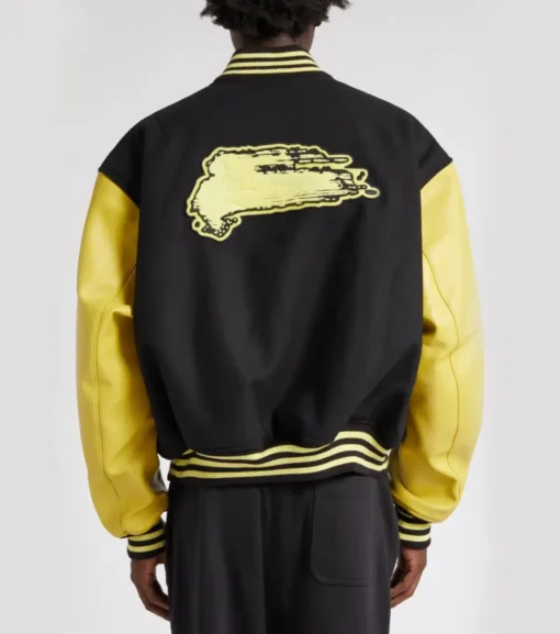 Y3 Club Yellow & Black Letterman Varsity Jacket