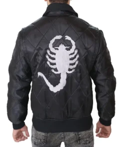 Ryan Gosling Black Satin Drive Scorpion Jacket