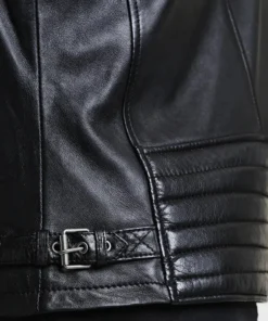 Chester Quilted Black Leather Jacket