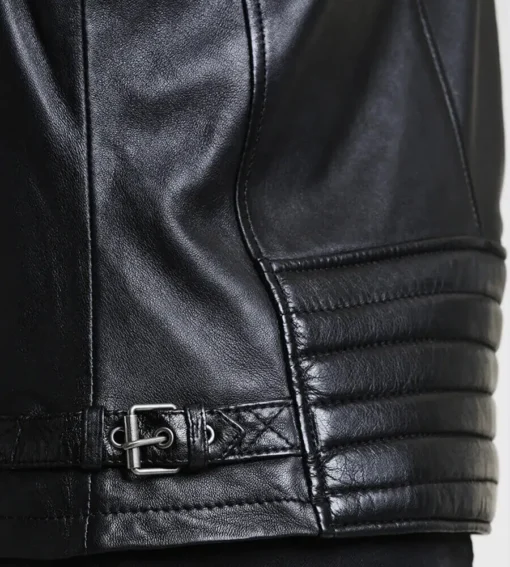 Chester Quilted Black Leather Jacket