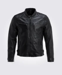 Chester Quilted Black Leather Jacket