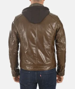 Men’s Erico Molton Mocca Hoodie Genuine Buffalo Jacket