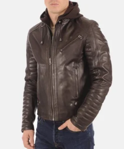 Men’s Kirill Brown Genuine Leather Jacket