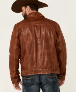 Recon Tan Leather Trucker Jacket