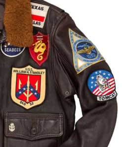 Top Gun G1 Brown Bomber Jacket