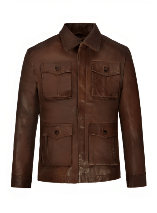 Jensen Ross Supernatural 7 Brown Leather Jacket