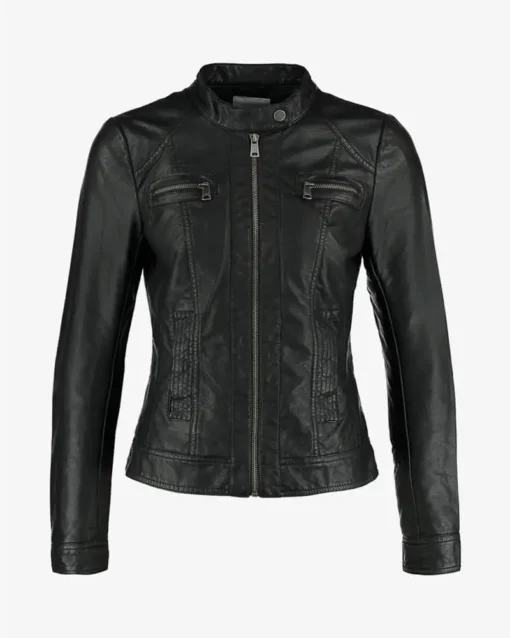 Bandit Black Leather Cafe Racer Jacket