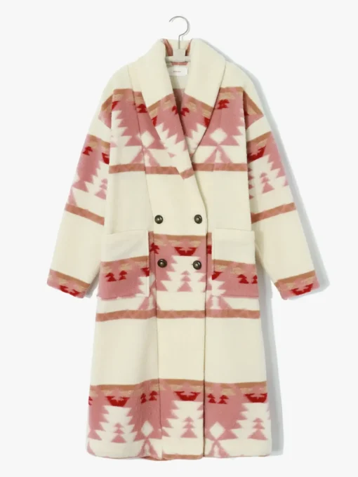 Beth Dutton Pink Printed Coat