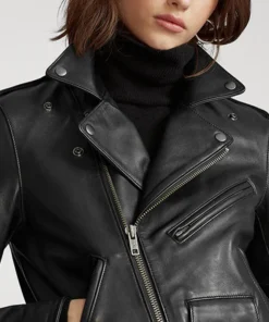 Women’s Black Biker Real Soft Leather Jacket – Motorcycle Jacket