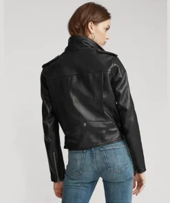 Women’s Black Biker Real Soft Leather Jacket – Motorcycle Jacket