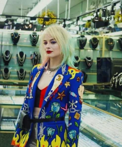 Birds Of Prey Harley Quinn Blue Blazer