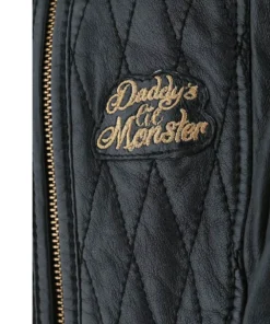 DADDY’S LIL’ MONSTER QUILTED LEATHER JACKET