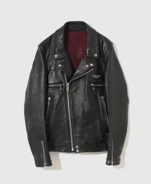 Hellfire Club Black Biker Leather Jacket