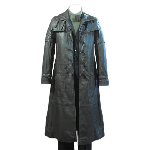 Men's Steampunk Gothic Leather Trench Coat Jacket Hugh Jackman Van Helsing Coat