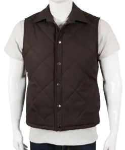 John Dutton Brown Quilted Vest Yellowstone