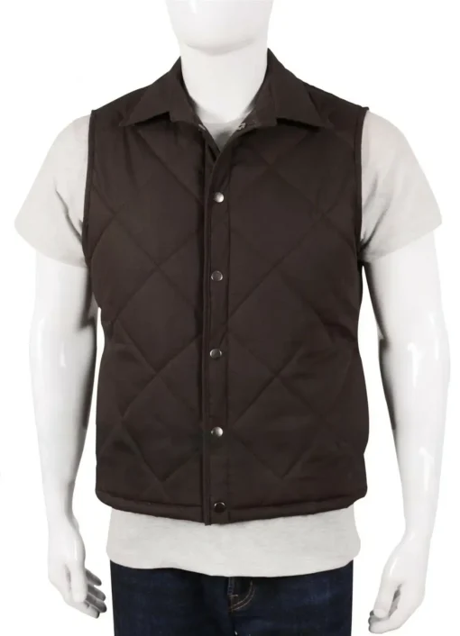 John Dutton Brown Quilted Vest Yellowstone