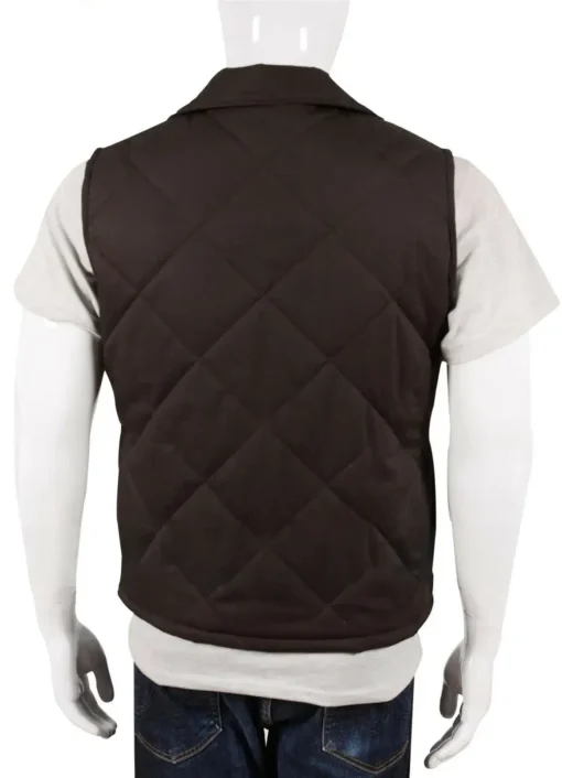 John Dutton Brown Quilted Vest Yellowstone