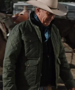 John Dutton Green Quilted Jacket Yellowstone