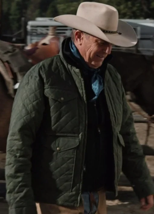 John Dutton Green Quilted Jacket Yellowstone