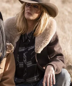 Yellowstone Beth Dutton Shearling Wool Coat