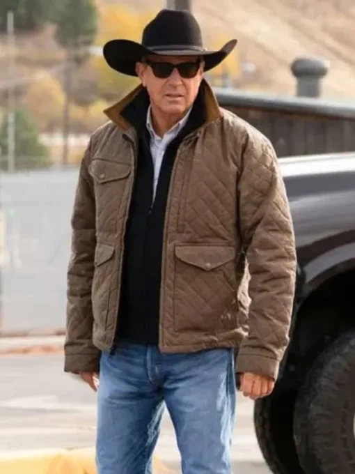 Yellowstone John Dutton Brown Quilted Jacket