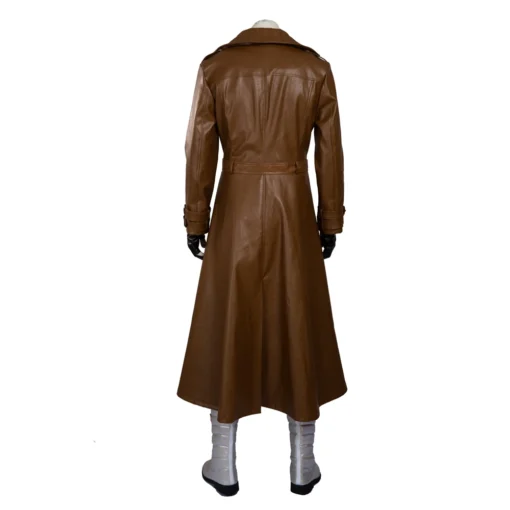 X-Men Gambit Cosplay Brown Leather Trench Coat