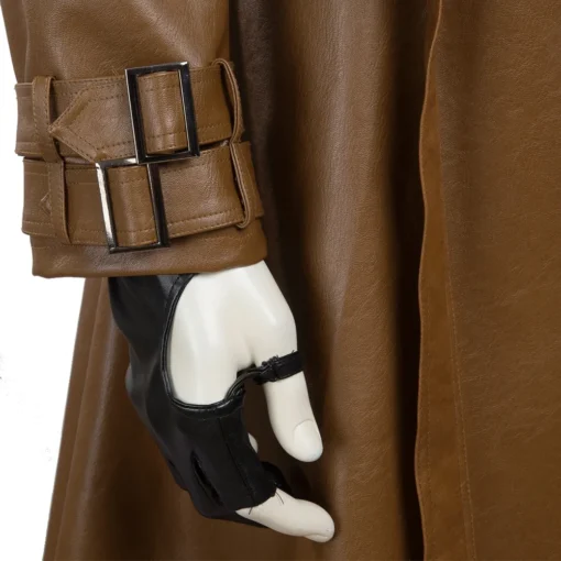 X-Men Gambit Cosplay Brown Leather Trench Coat