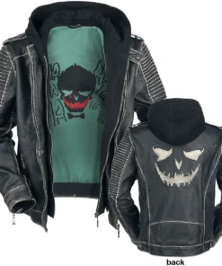 SUICIDE SQUAD JOKER BLACK LEATHER JACKET