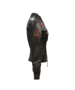 Top Gun Womens Vegan Leather Jacket