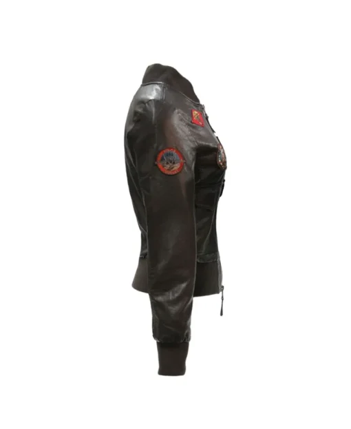 Top Gun Womens Vegan Leather Jacket