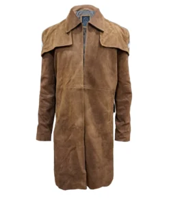 Veteran NCR Ranger A7 Duster Brown Long Trench Coat | Fallout Veteran Real Men's Suede Leather Coat | New Ranger Duster Coat