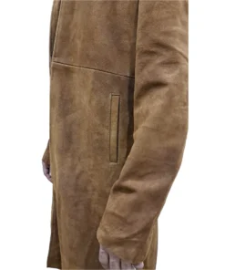 Veteran NCR Ranger A7 Duster Brown Long Trench Coat | Fallout Veteran Real Men's Suede Leather Coat | New Ranger Duster Coat