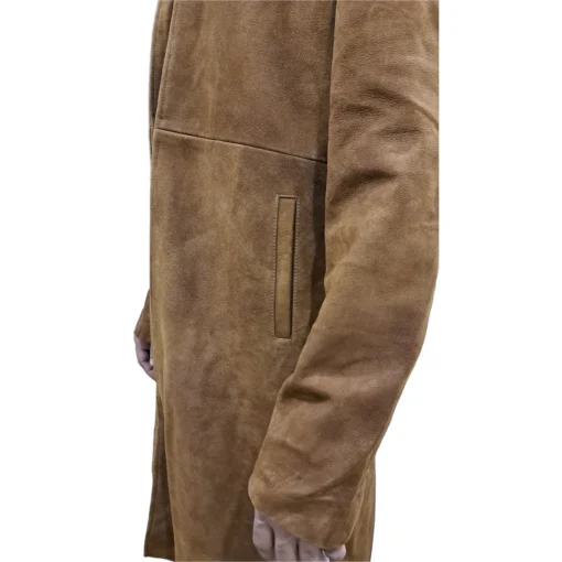 Veteran NCR Ranger A7 Duster Brown Long Trench Coat | Fallout Veteran Real Men's Suede Leather Coat | New Ranger Duster Coat