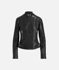 Women’s Black Biker Style Classic Leather Jacket