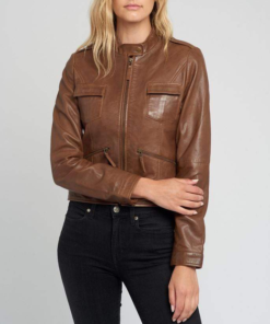 Indiana Brown Cafe Racer Women’s Leather Jacket