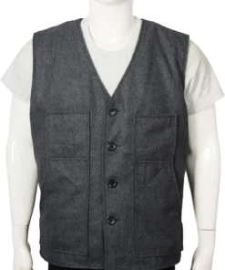 Yellowstone John Dutton Grey Wool Vest