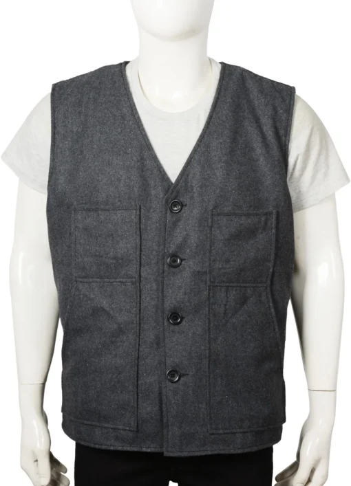 Yellowstone John Dutton Grey Wool Vest