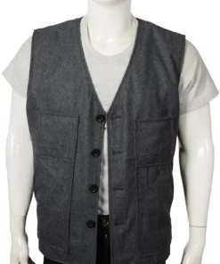 Yellowstone John Dutton Grey Wool Vest