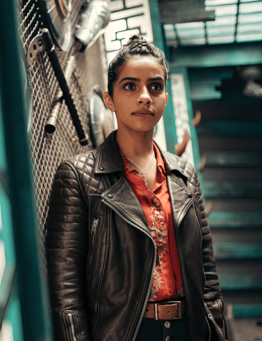 Doctor Who Mandip Gill Leather Jacket