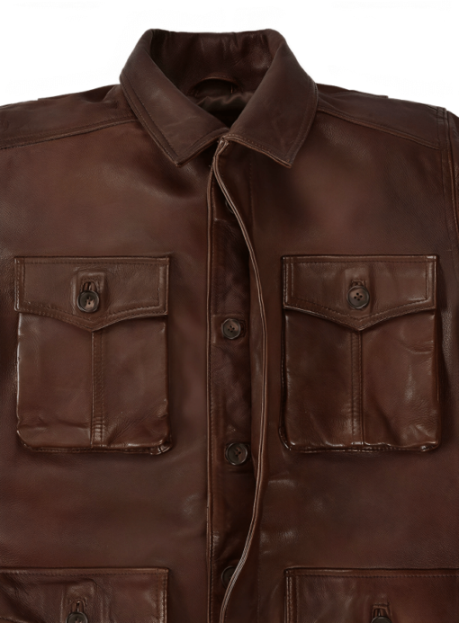 Jensen Ross Supernatural 7 Brown Leather Jacket