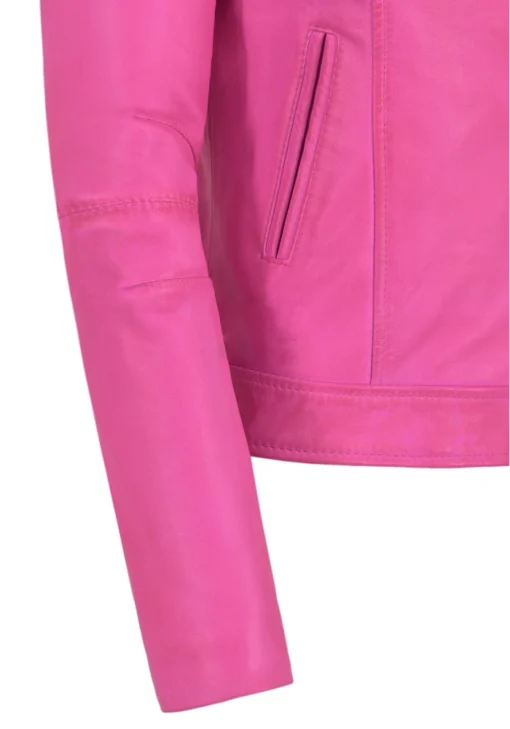 Margot Robbie Barbie Pink Leather Jacket