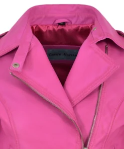 Margot Robbie Barbie Pink Leather Jacket