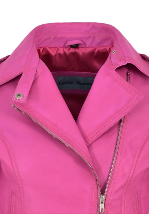 Margot Robbie Barbie Pink Leather Jacket