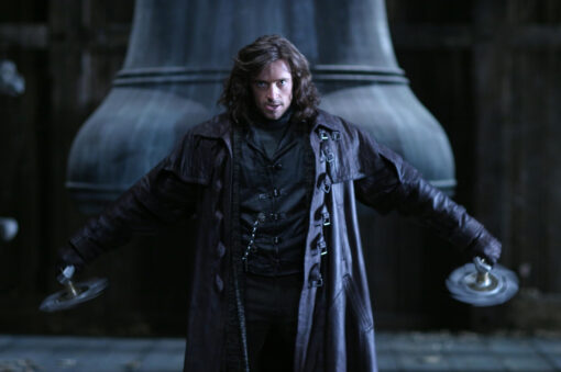 Men's Steampunk Gothic Leather Trench Coat Jacket Hugh Jackman Van Helsing Coat