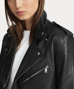 Women’s Lambskin Moto Leather Jacket