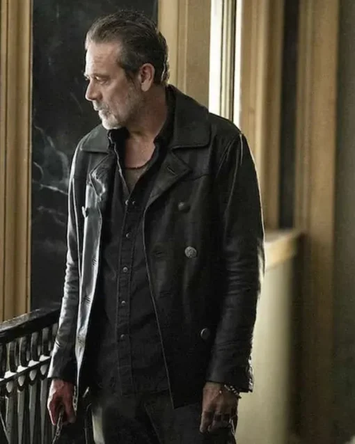 The Walking Dead City Jeffrey Dean Morgan Black Leather Jacket