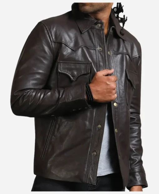 The Walking Dead Governor Black Leather Jacket