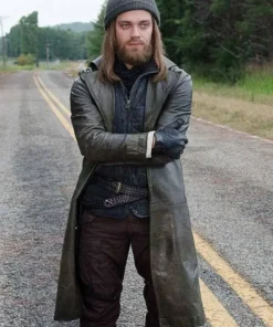 The Walking Dead Tom Payne Leather Trench Coat