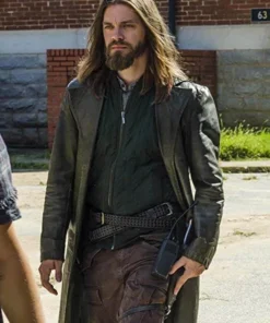 The Walking Dead Tom Payne Leather Trench Coat