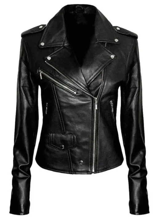 Womens The Walking Dead Negan Black Leather Jacket